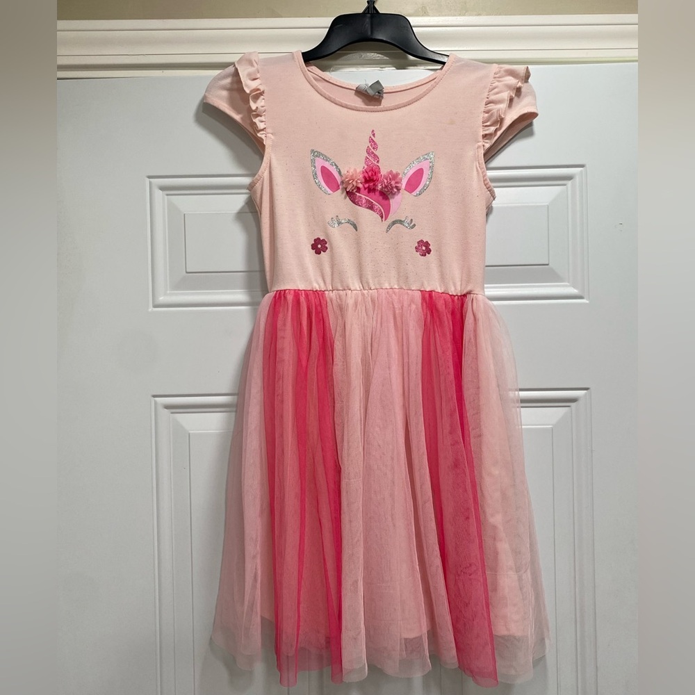 Unicorn Dress with Pink Tulle Size 12 Girls